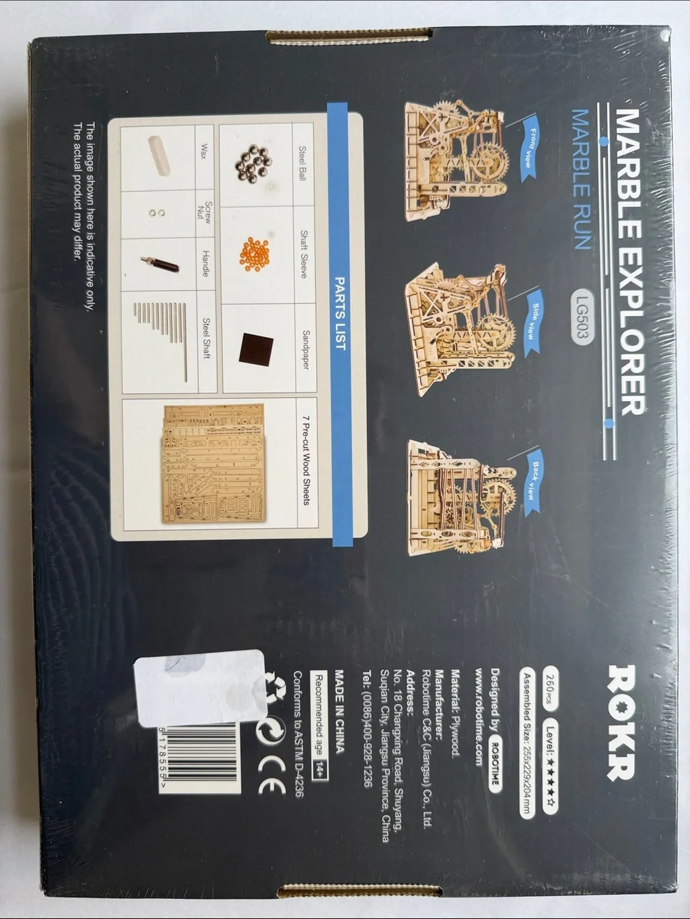Marble Explorer Wooden Marble Run Building Kit - Natural Wood Finish